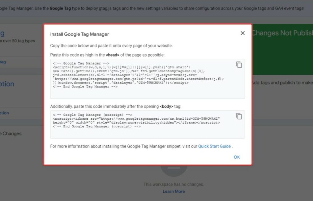 Mã Google Tag Manager để cài cho Magento